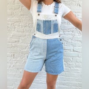 Vintage Good Fellow Clothing Co - The Blue & White Patchwork
Shortalls (S)